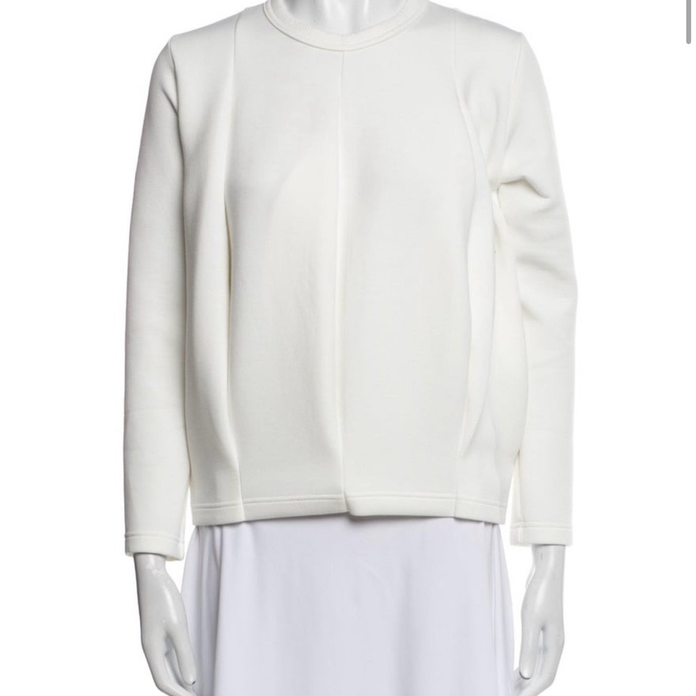 Comme des Garcons White Minimal Crewneck Sweatshirt